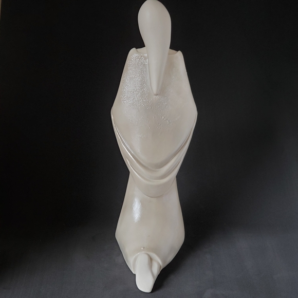 Cherish Porcelain Kneeling Figure Gold Accents made in Sorrento BC Canada - Picture 5 of 17